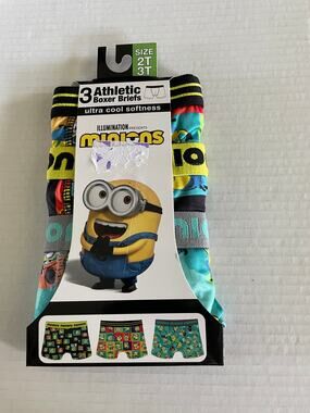 Minions 3 pack briefs underwear size 2T 3T NWT